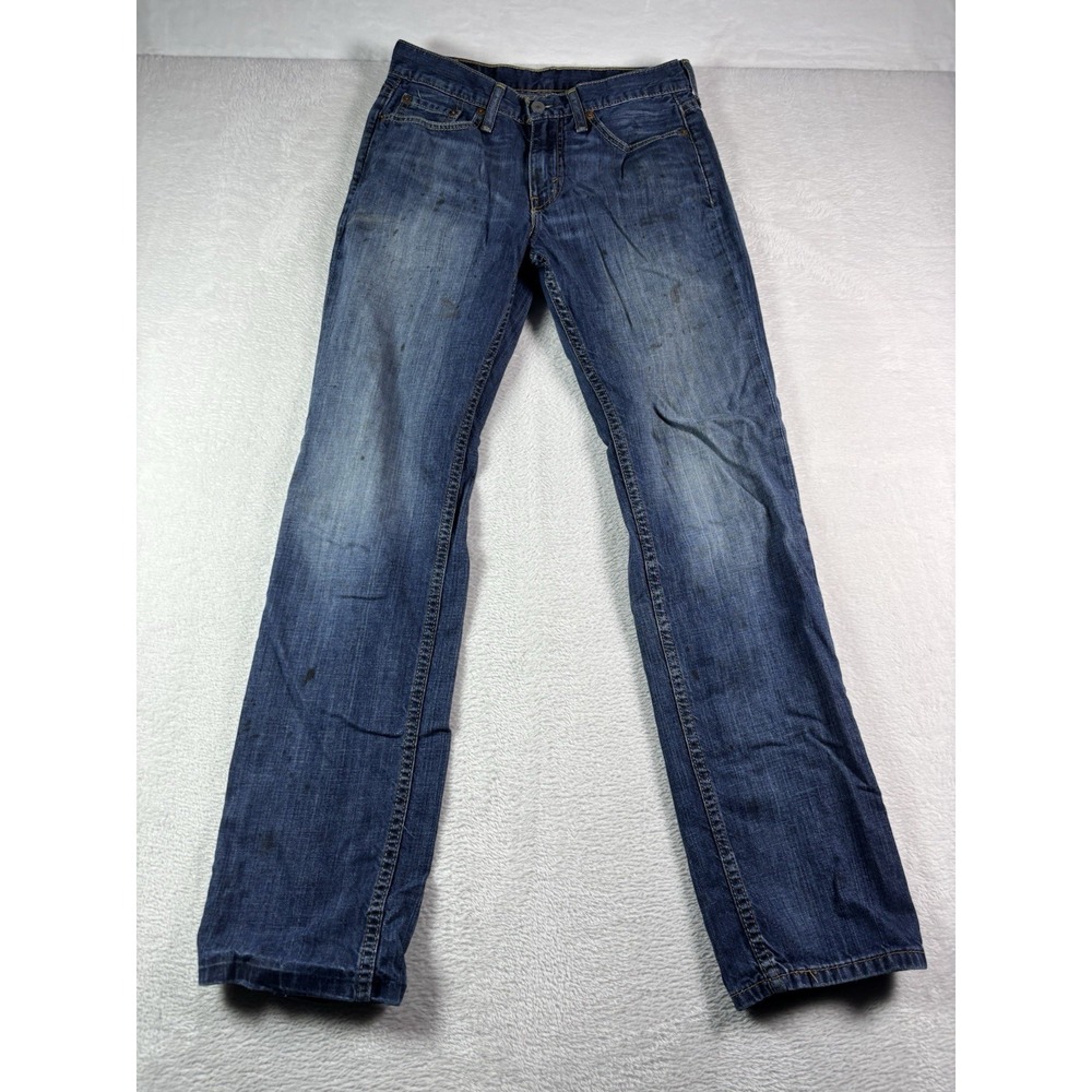 Levi’s 514 Jeans Men's Red Label Size 29x32 Slim Straight Fit Distressed Stained
